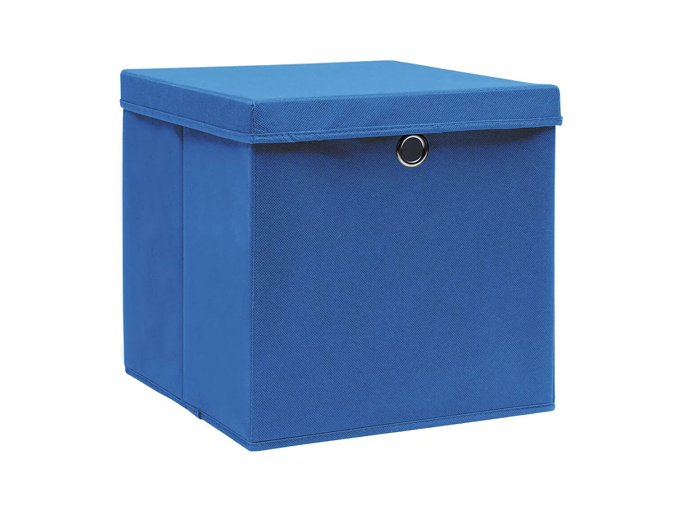 Cajas de almacenaje con tapa 4 uds 28x28x28 cm Azul
