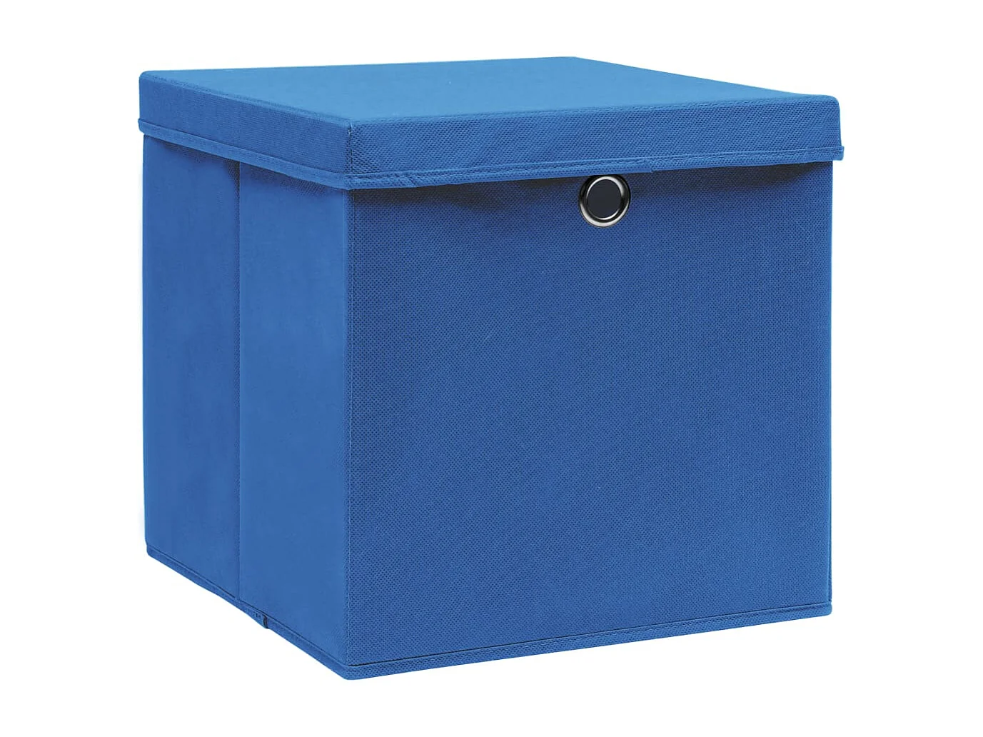 Boîtes de rangement avec couvercles 4 pcs 28x28x28 cm Bleu