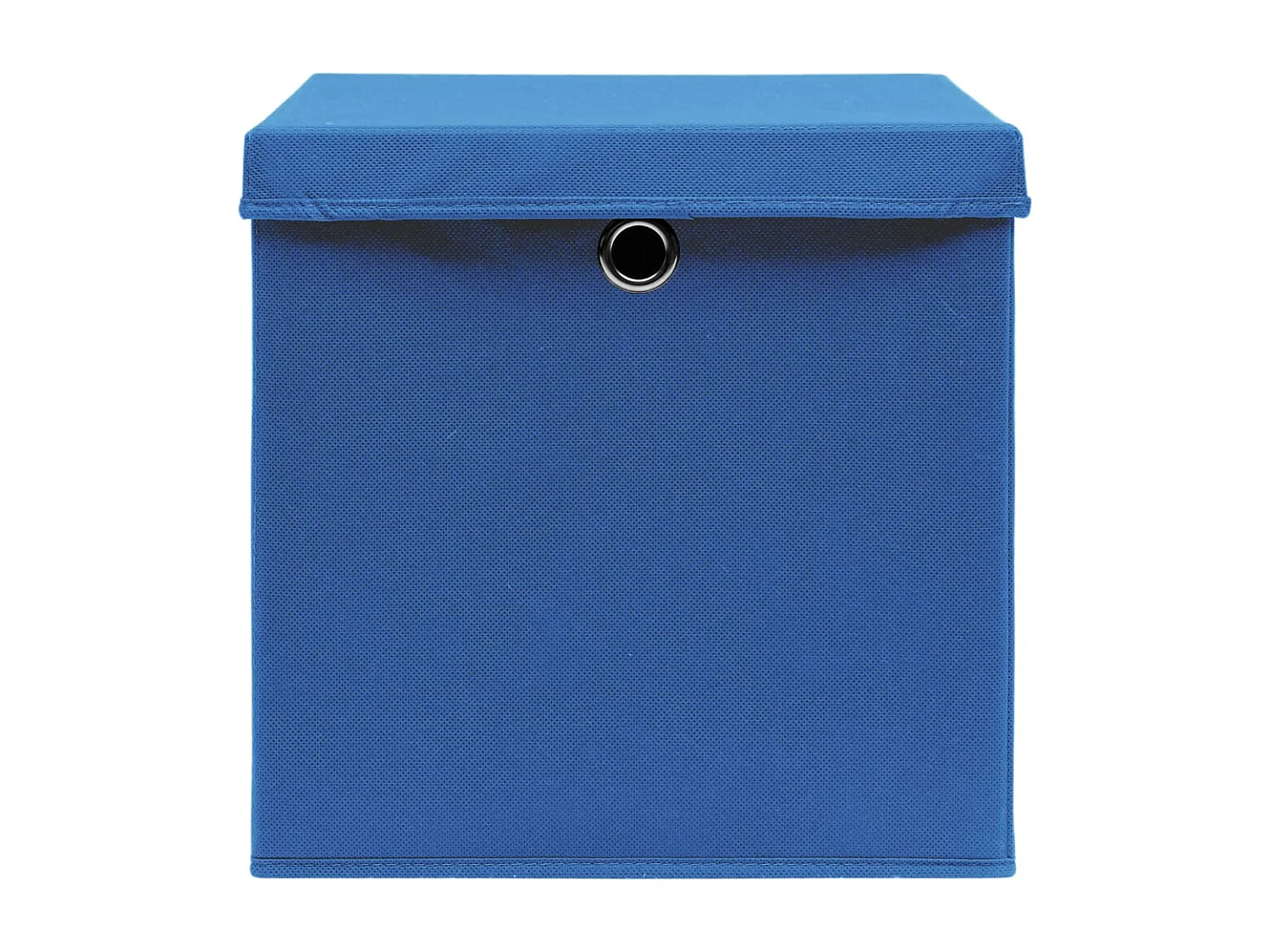 Boîtes de rangement avec couvercles 4 pcs 28x28x28 cm Bleu