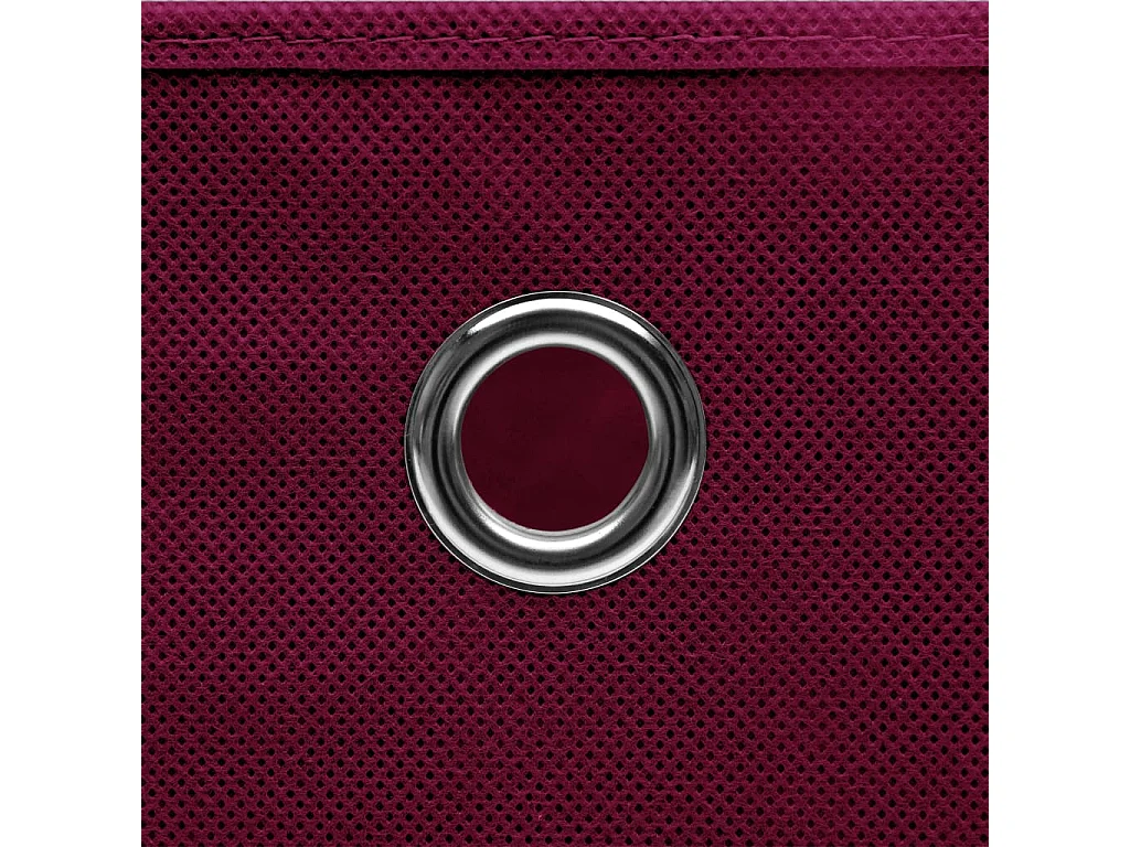 Boîtes de rangement 10 pcs Rouge foncé 32x32x32 cm Tissu