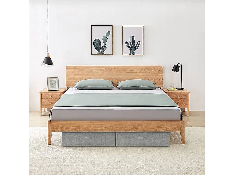 Boîte de rangement Tissu 70x40x18 cm Gris