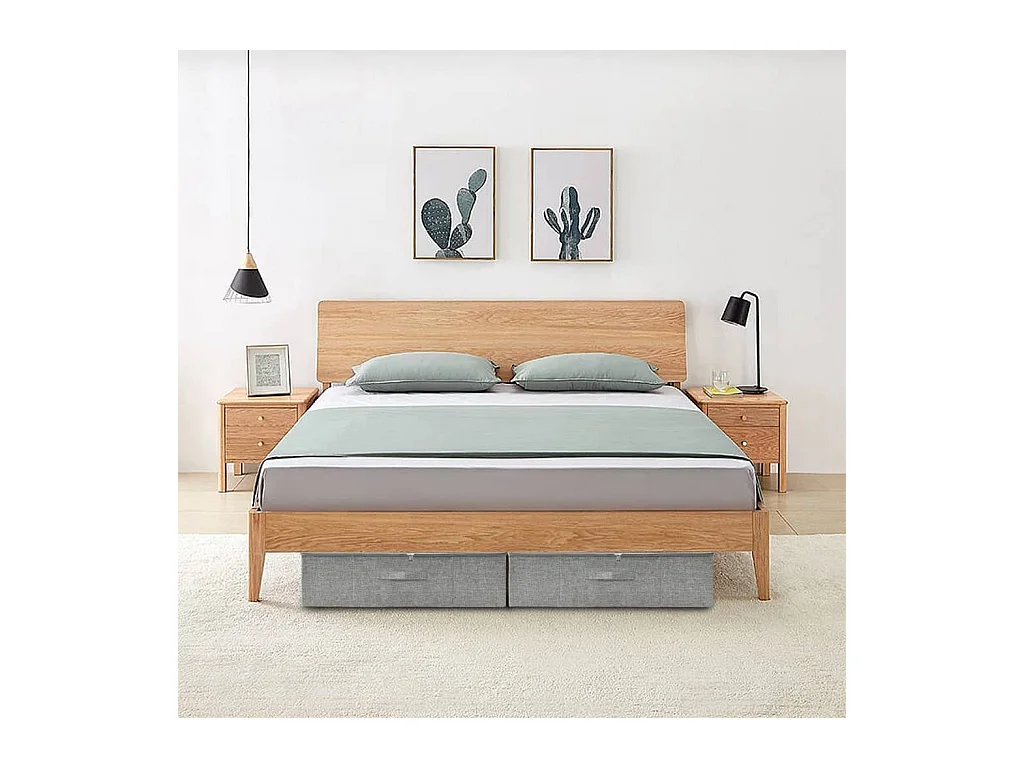 Boîte de rangement Tissu 70x40x18 cm Gris