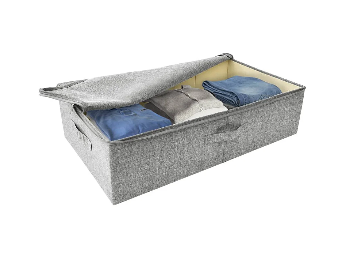 Boîte de rangement Tissu 70x40x18 cm Gris