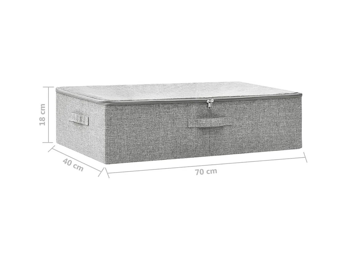 Boîte de rangement Tissu 70x40x18 cm Gris