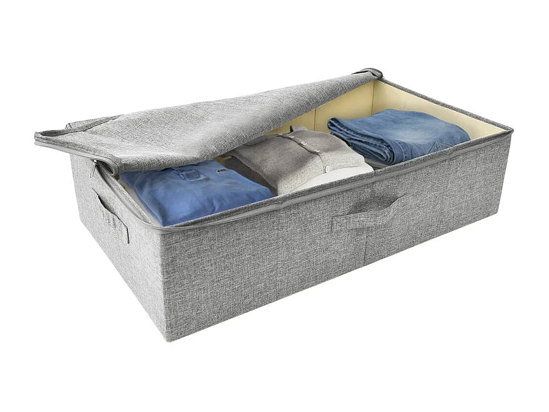 Boîte de rangement Tissu 70x40x18 cm Gris
