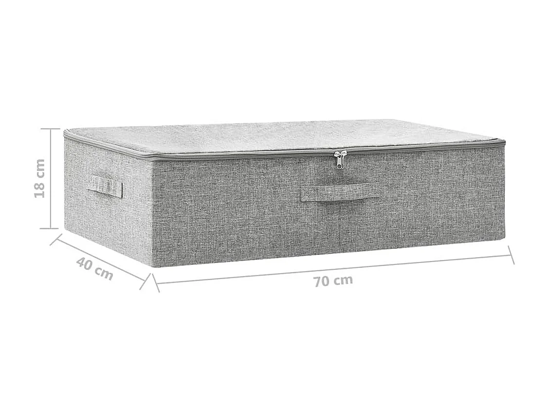 Boîte de rangement Tissu 70x40x18 cm Gris