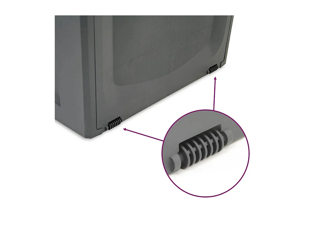 Boîte de rangement Noir 118x53x57 cm Polypropylène