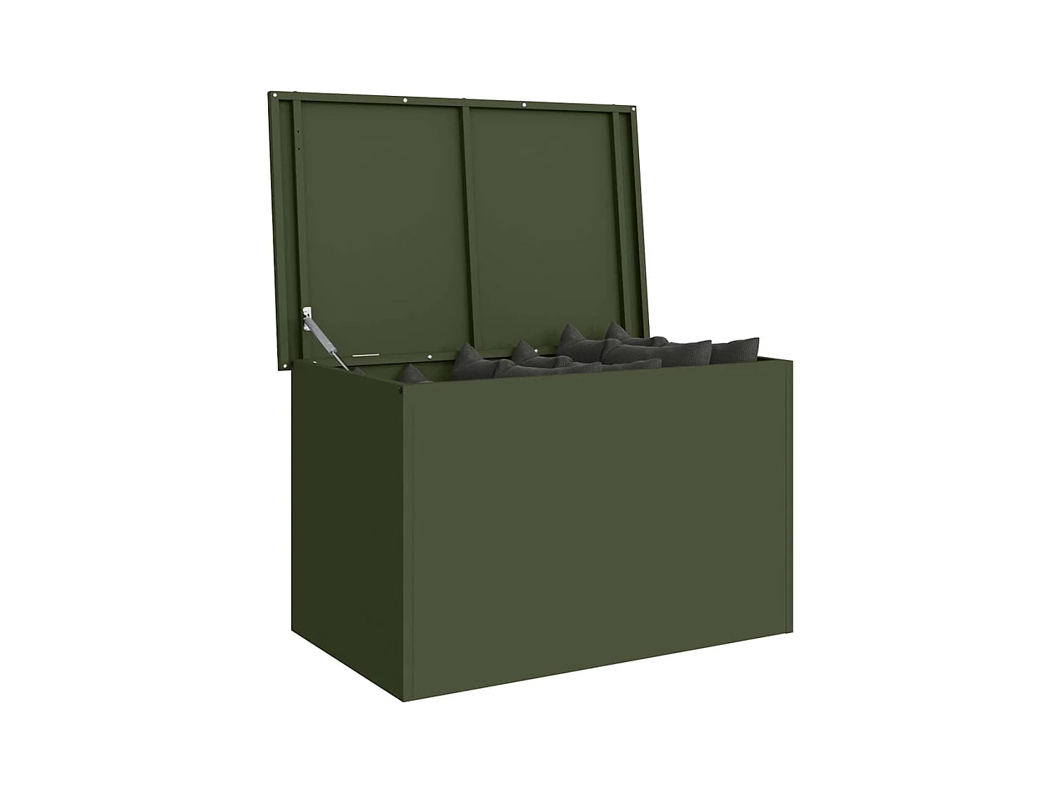 Boîte de Rangement Extérieure Vert olive 80 x 50.5 x 50 cm