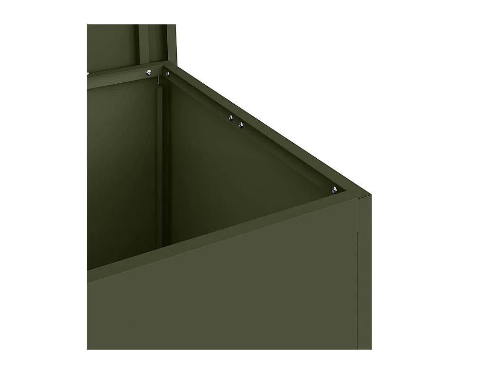 Boîte de Rangement Extérieure Vert olive 80 x 50.5 x 50 cm
