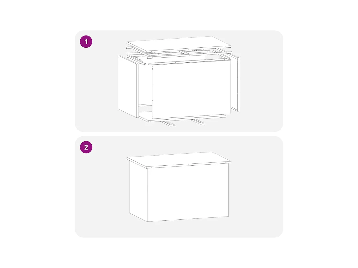Boîte de Rangement Extérieure Vert olive 80 x 50.5 x 50 cm
