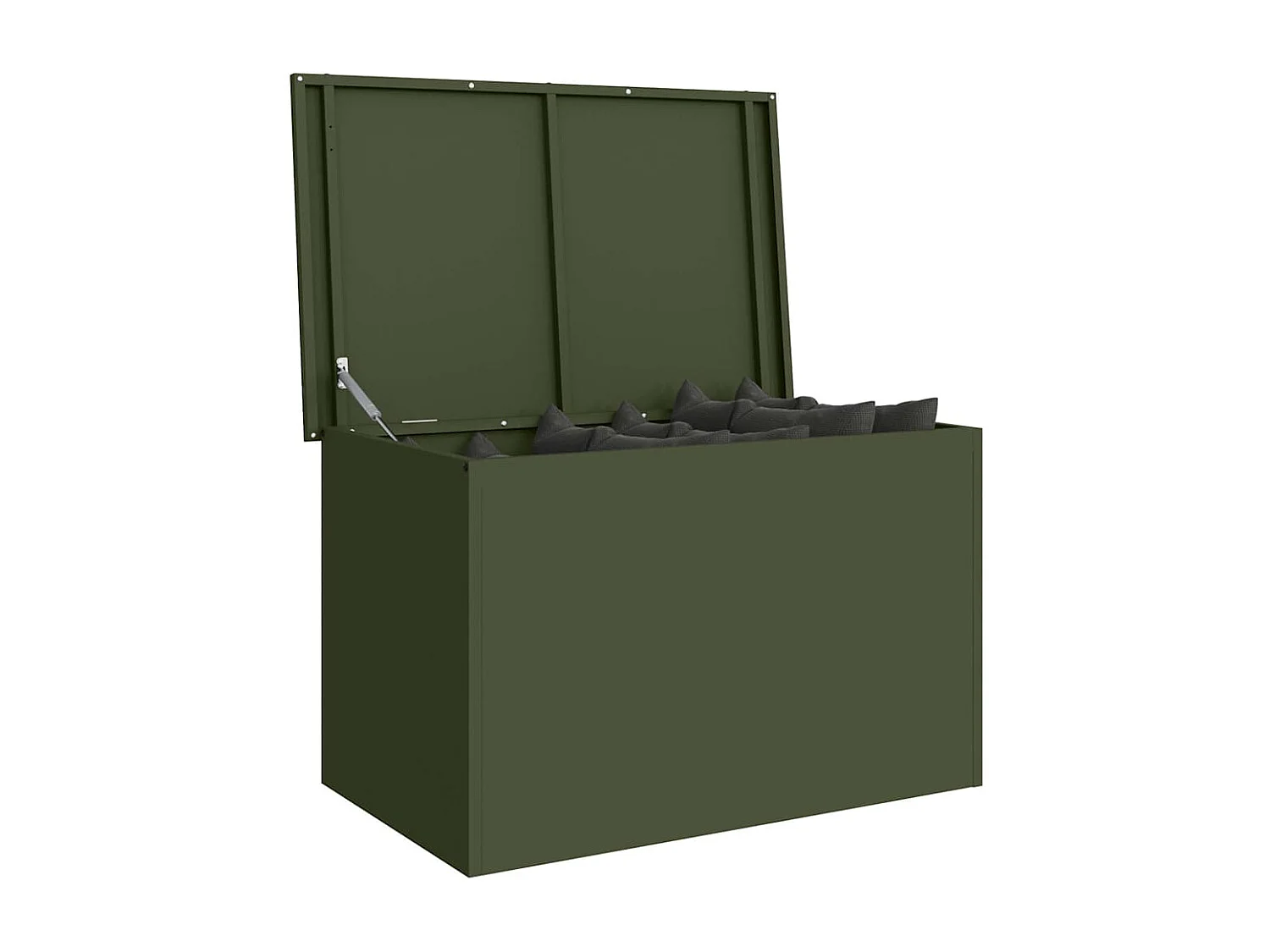 Boîte de Rangement Extérieure Vert olive 80 x 50.5 x 50 cm