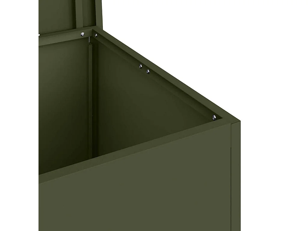 Boîte de Rangement Extérieure Vert olive 80 x 50.5 x 50 cm
