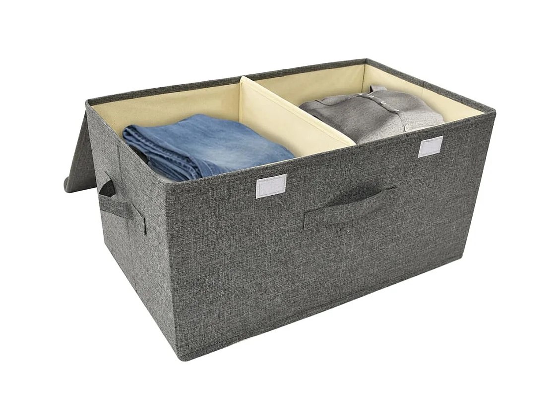 Boîte de rangement Tissu 50x30x25 cm Anthracite