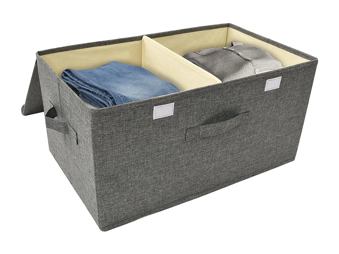 Boîte de rangement Tissu 50x30x25 cm Anthracite