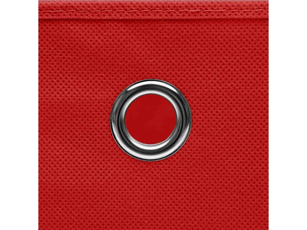 Scatole portaoggetti 4 pezzi Rosso 32x32x32 cm Tessuto