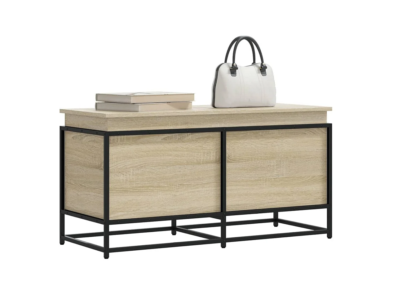 Boîte de rangement avec couvercle chêne sonoma bois ingénierie