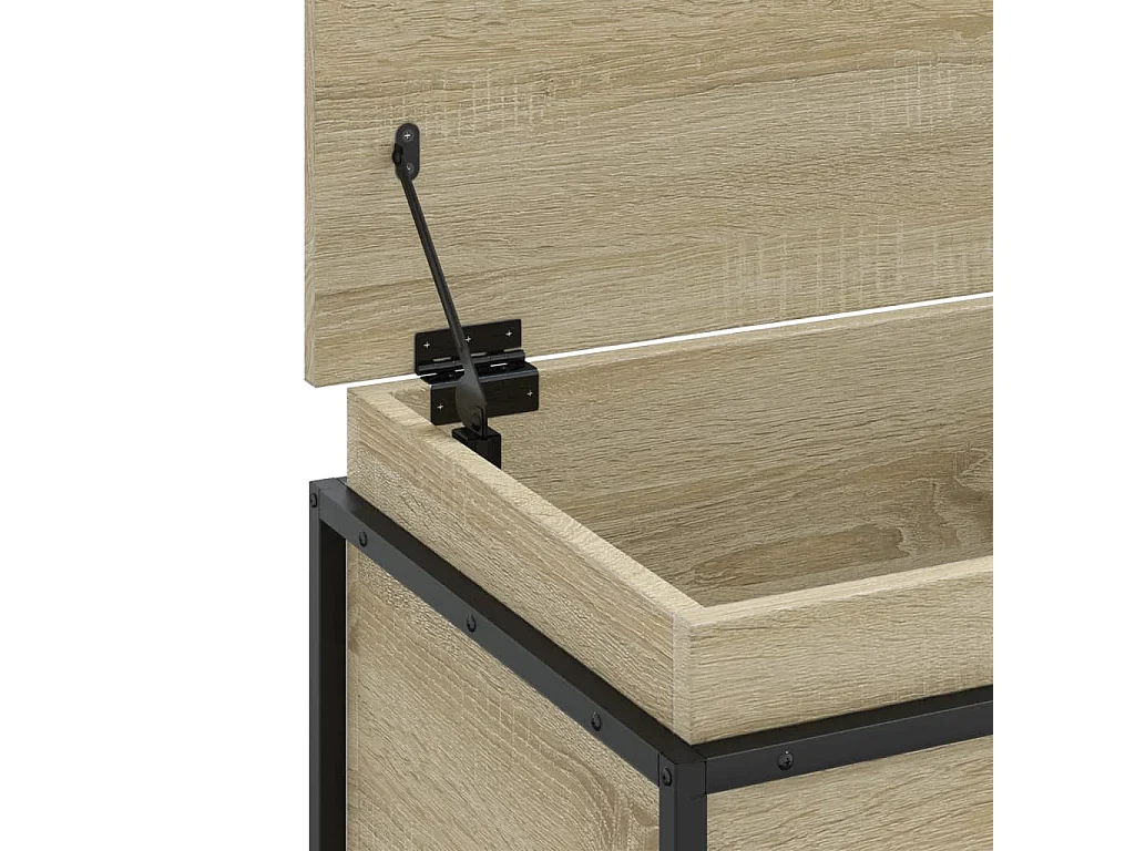 Boîte de rangement avec couvercle chêne sonoma bois ingénierie