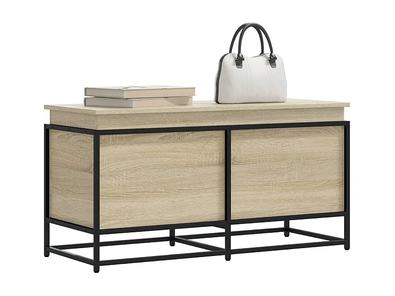 Boîte de rangement avec couvercle chêne sonoma bois ingénierie