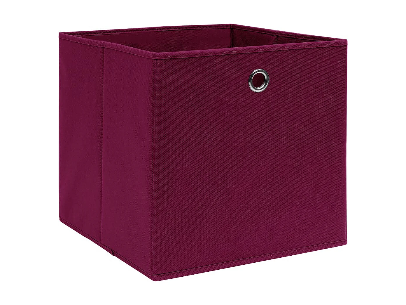 Boîtes de rangement 10 pcs Tissu intissé 28x28x28cm Rouge foncé