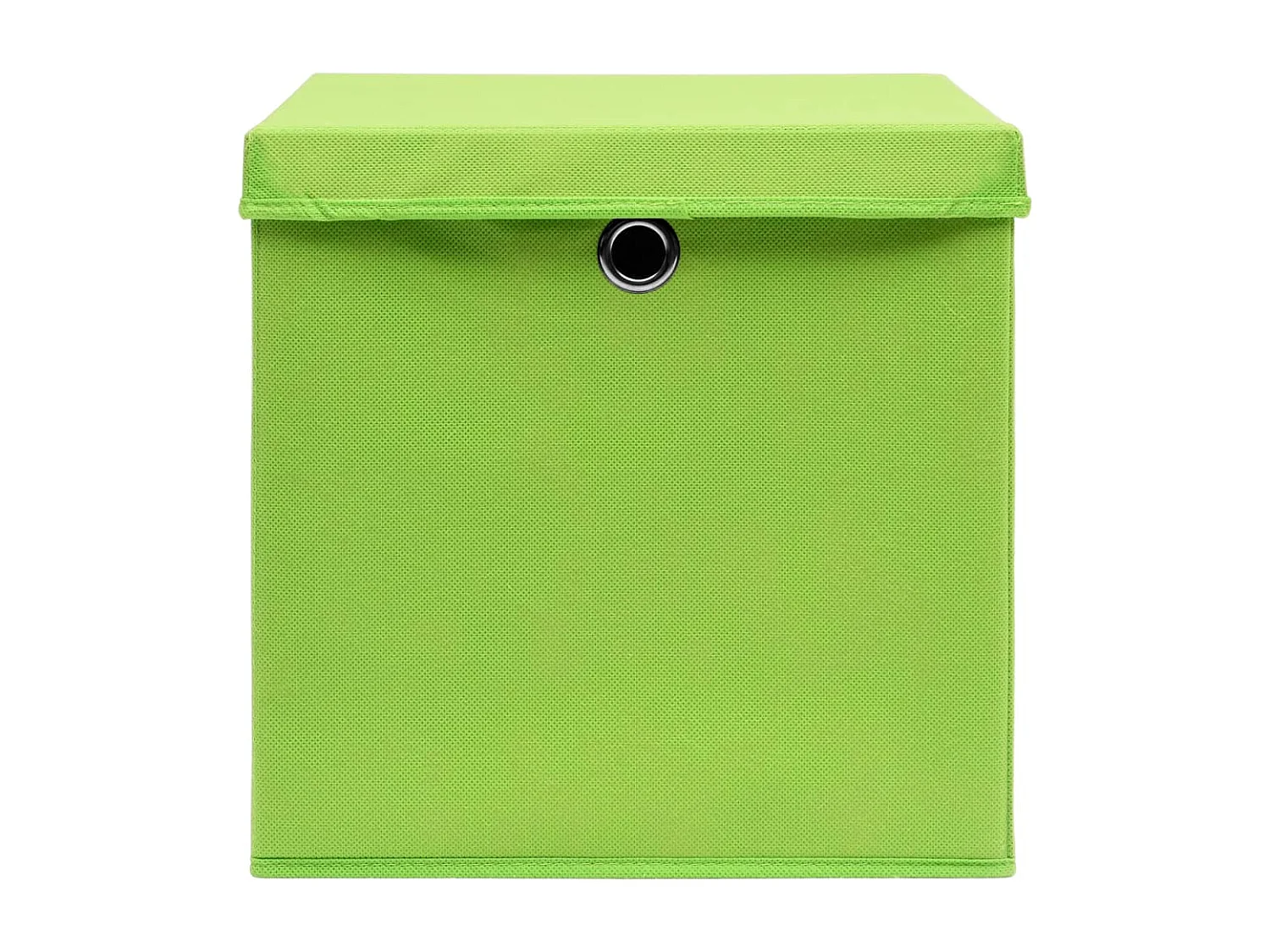 Boîtes de rangement avec couvercles 4 pcs Vert 32x32x32cm Tissu