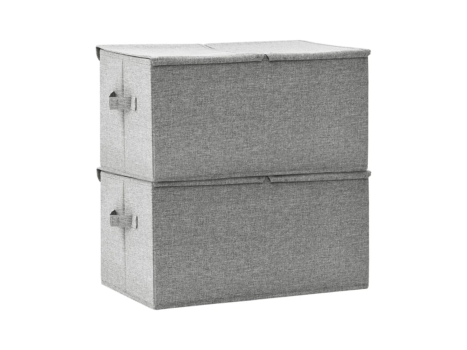 Boîtes de rangement 2 pcs Tissu 50x30x25 cm Gris
