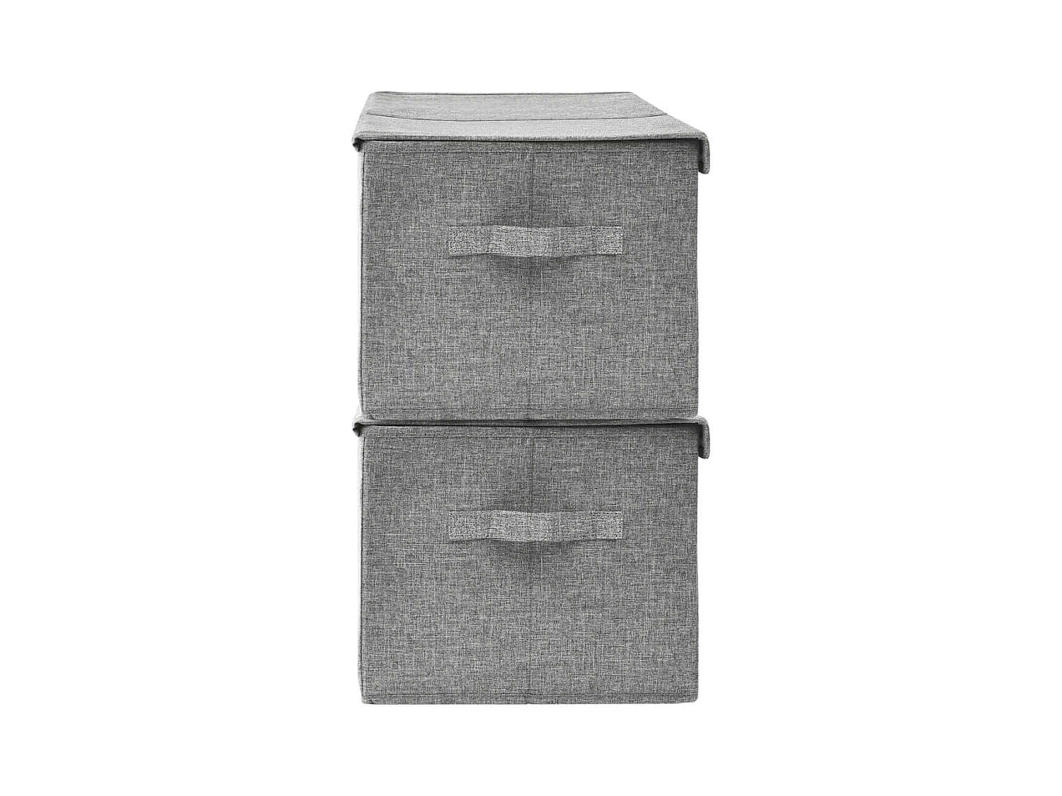 Boîtes de rangement 2 pcs Tissu 50x30x25 cm Gris