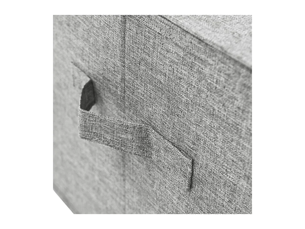 Boîtes de rangement 2 pcs Tissu 50x30x25 cm Gris