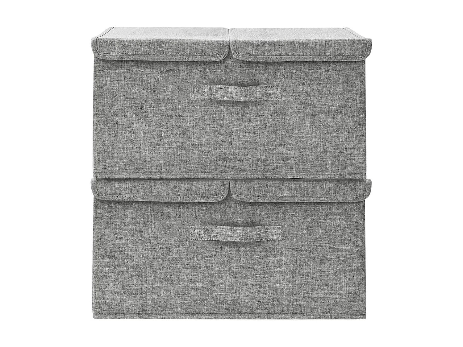 Boîtes de rangement 2 pcs Tissu 50x30x25 cm Gris