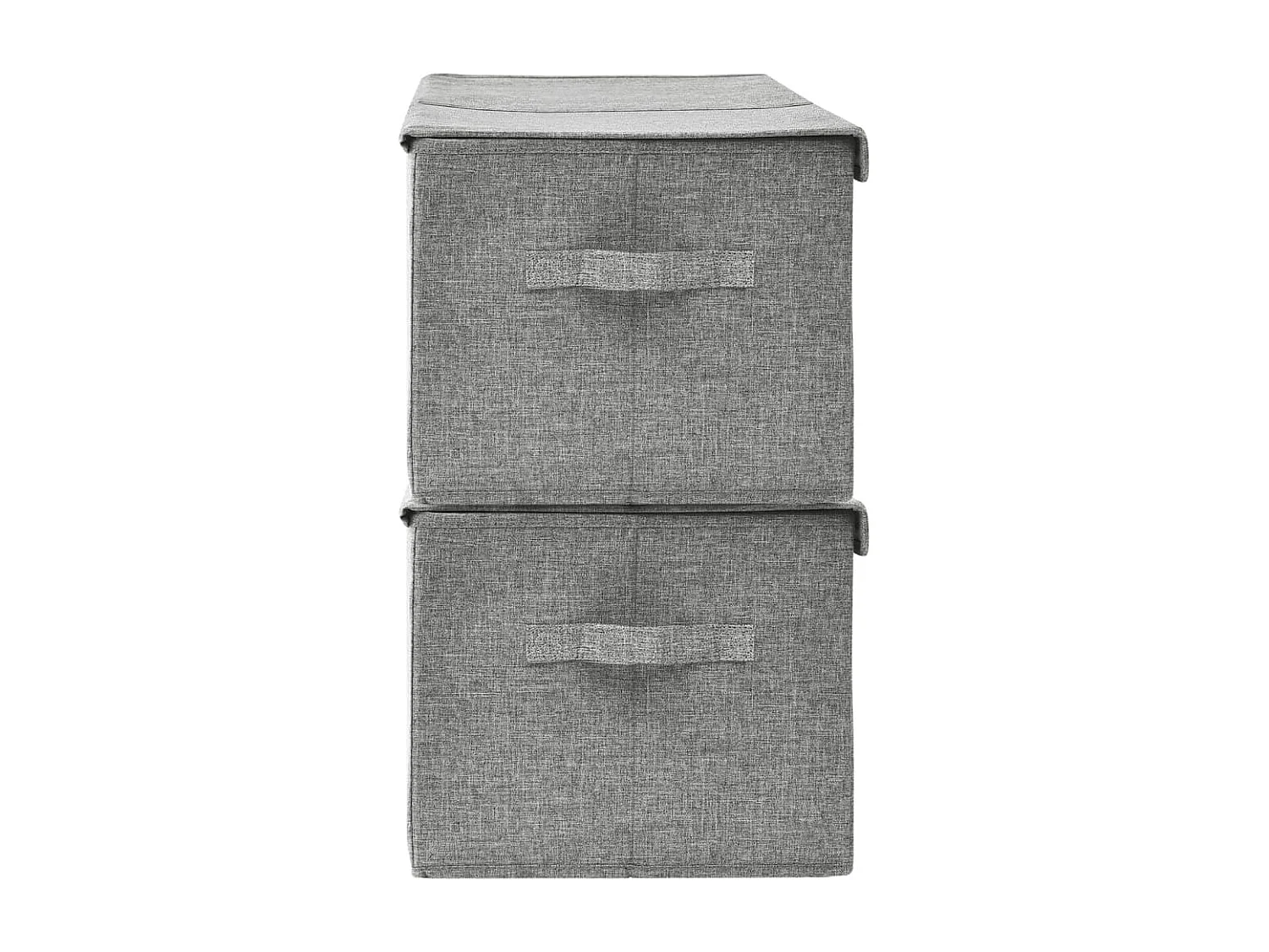 Boîtes de rangement 2 pcs Tissu 50x30x25 cm Gris