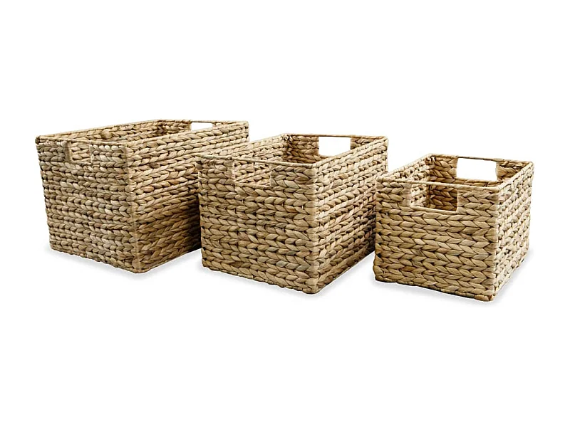 Panier de rangement 3 pcs Jacinthe d'eau