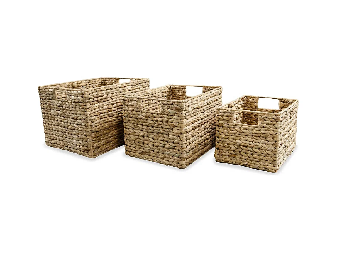Panier de rangement 3 pcs Jacinthe d'eau