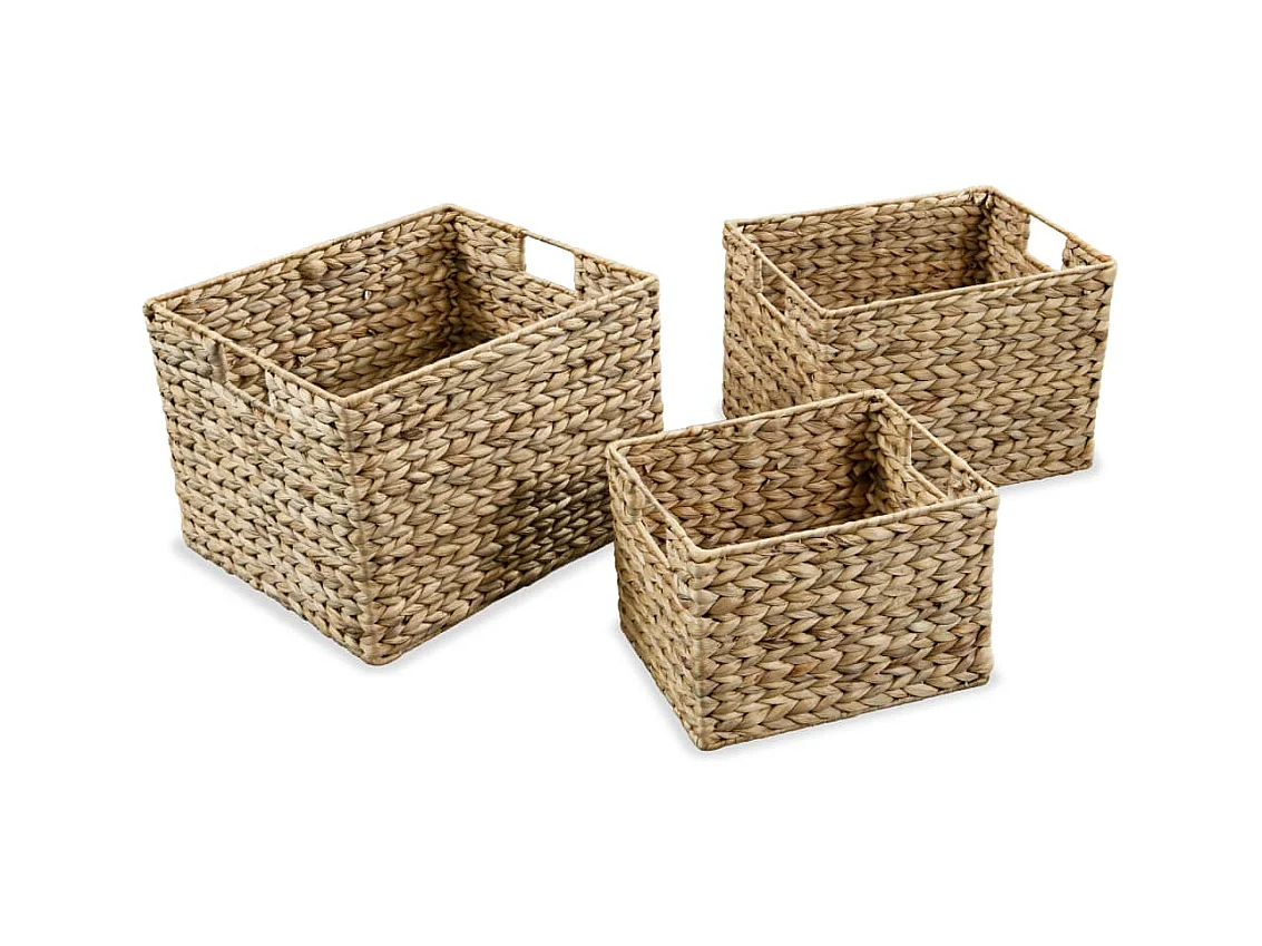 Panier de rangement 3 pcs Jacinthe d'eau