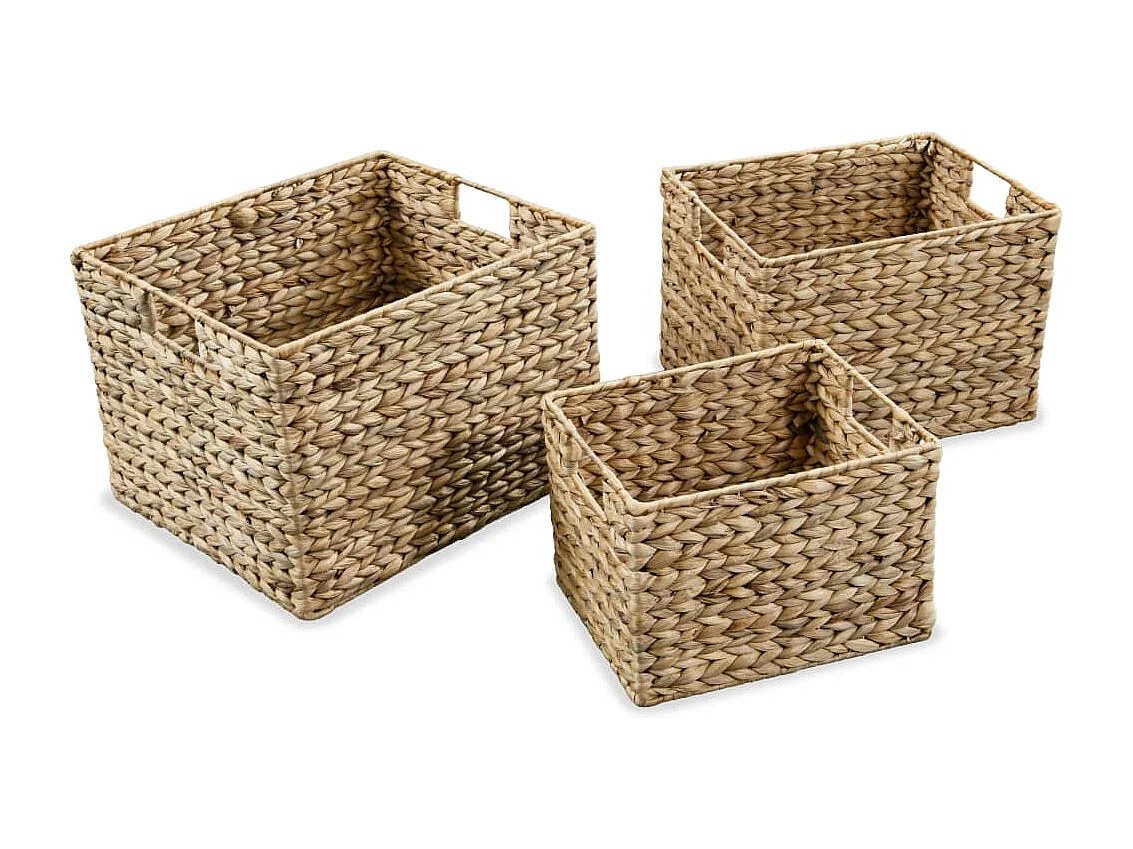 Panier de rangement 3 pcs Jacinthe d'eau