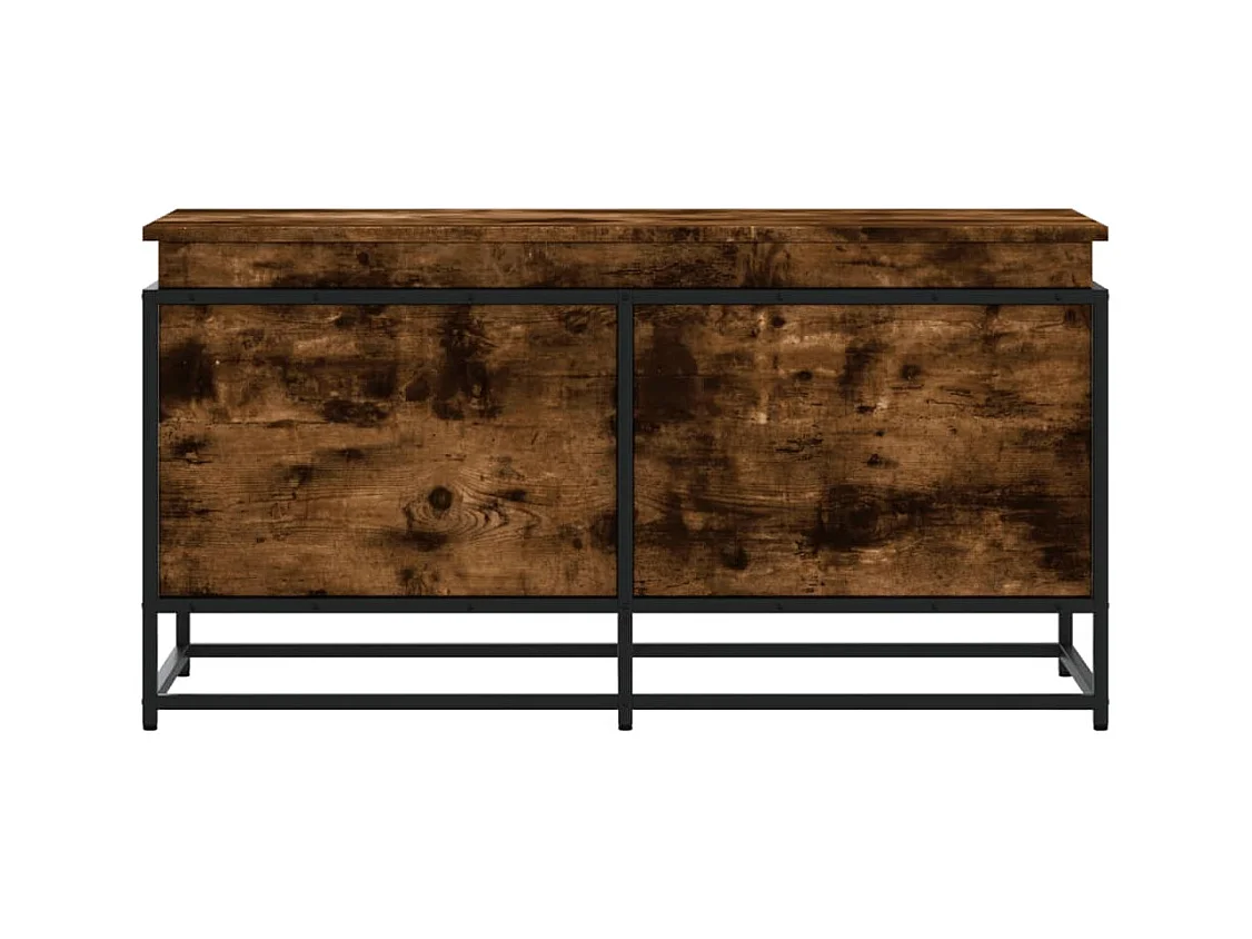 Boîte de rangement avec couvercle chêne fumé bois d'ingénierie