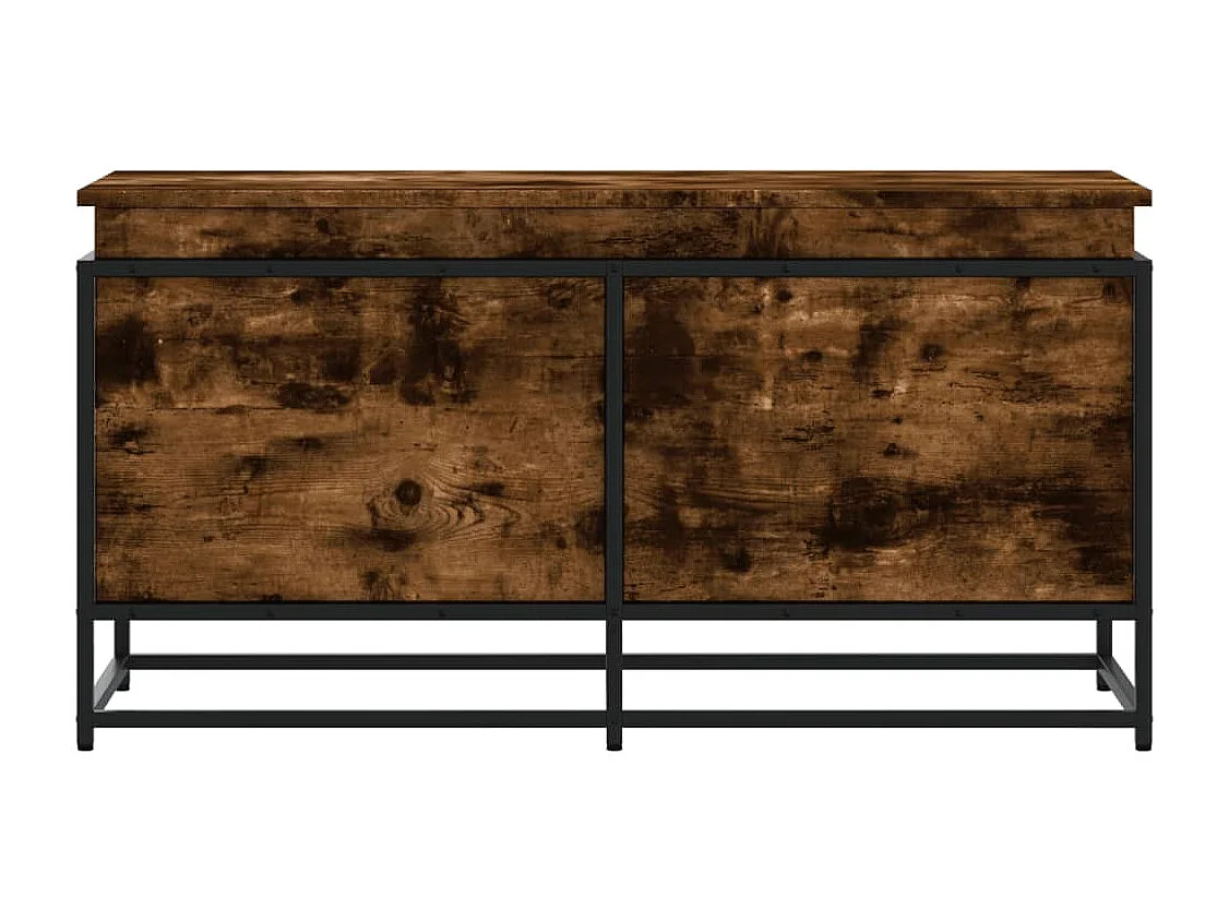 Boîte de rangement avec couvercle chêne fumé bois d'ingénierie