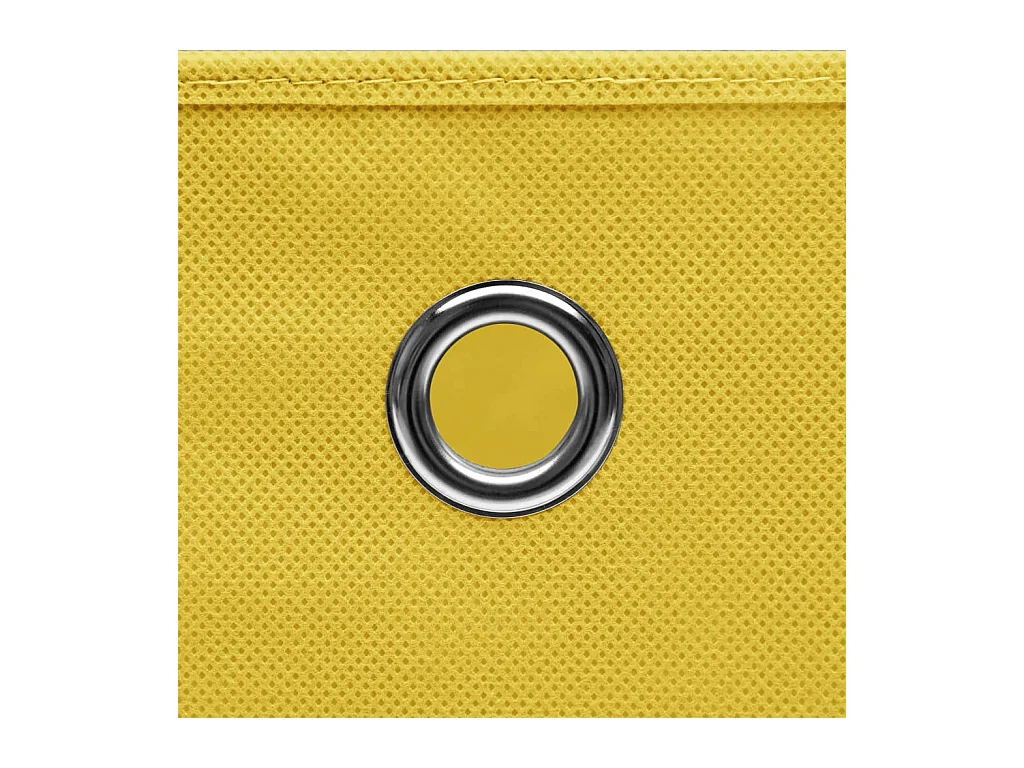 Boîtes de rangement et couvercles 10 pcs Jaune 32x32x32cm Tissu