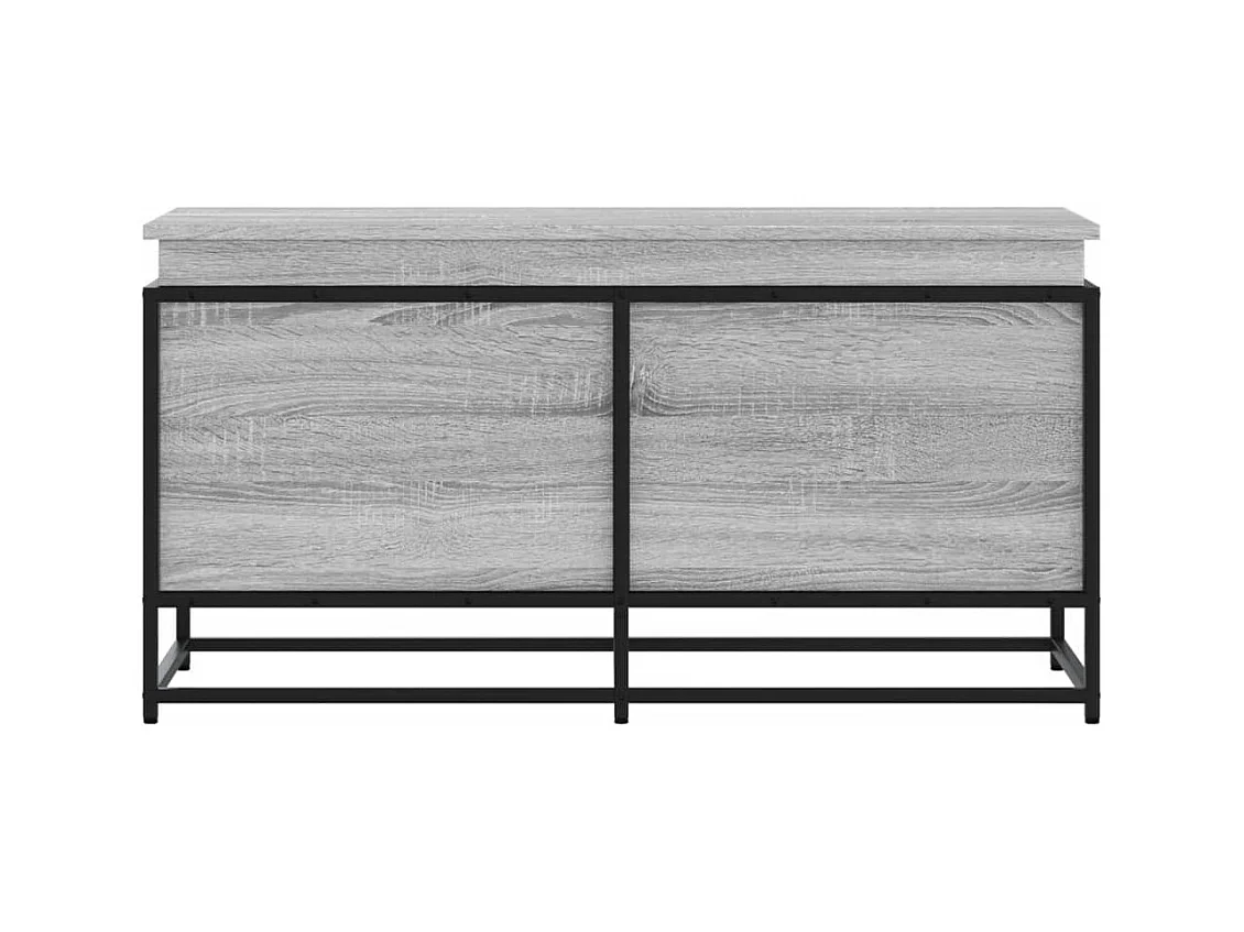 Boîte de rangement avec couvercle sonoma gris bois d'ingénierie