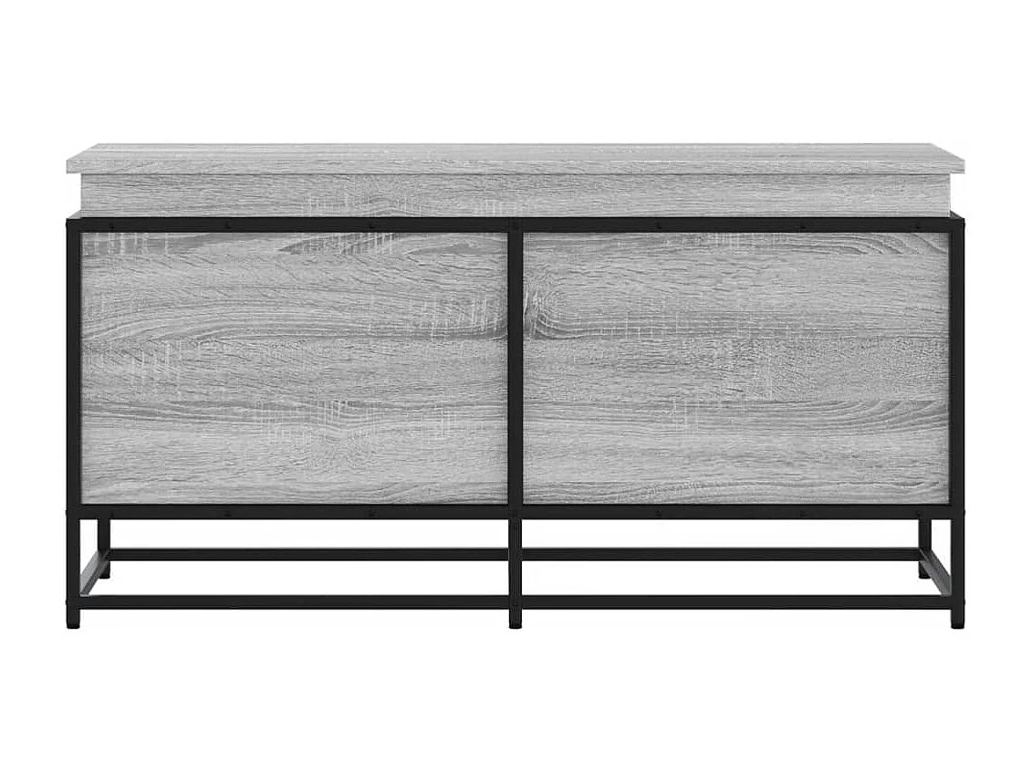 Boîte de rangement avec couvercle sonoma gris bois d'ingénierie