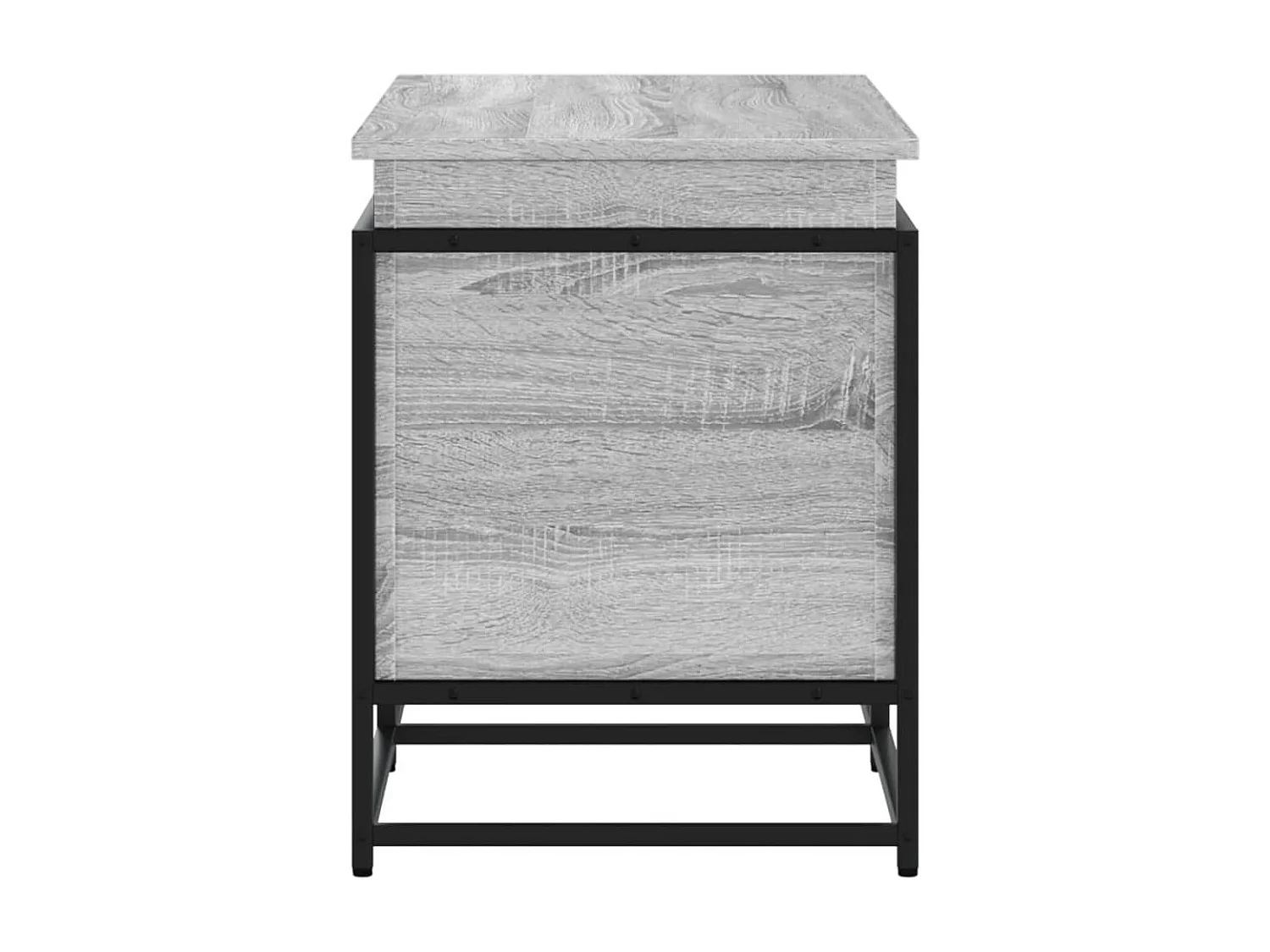 Boîte de rangement avec couvercle sonoma gris bois d'ingénierie