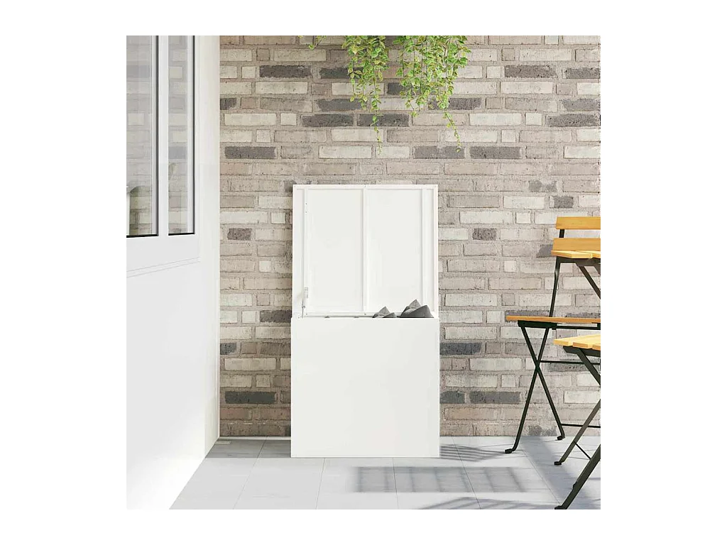Boîte de Rangement Extérieure Blanc 55 x 50.5 x 50 cm