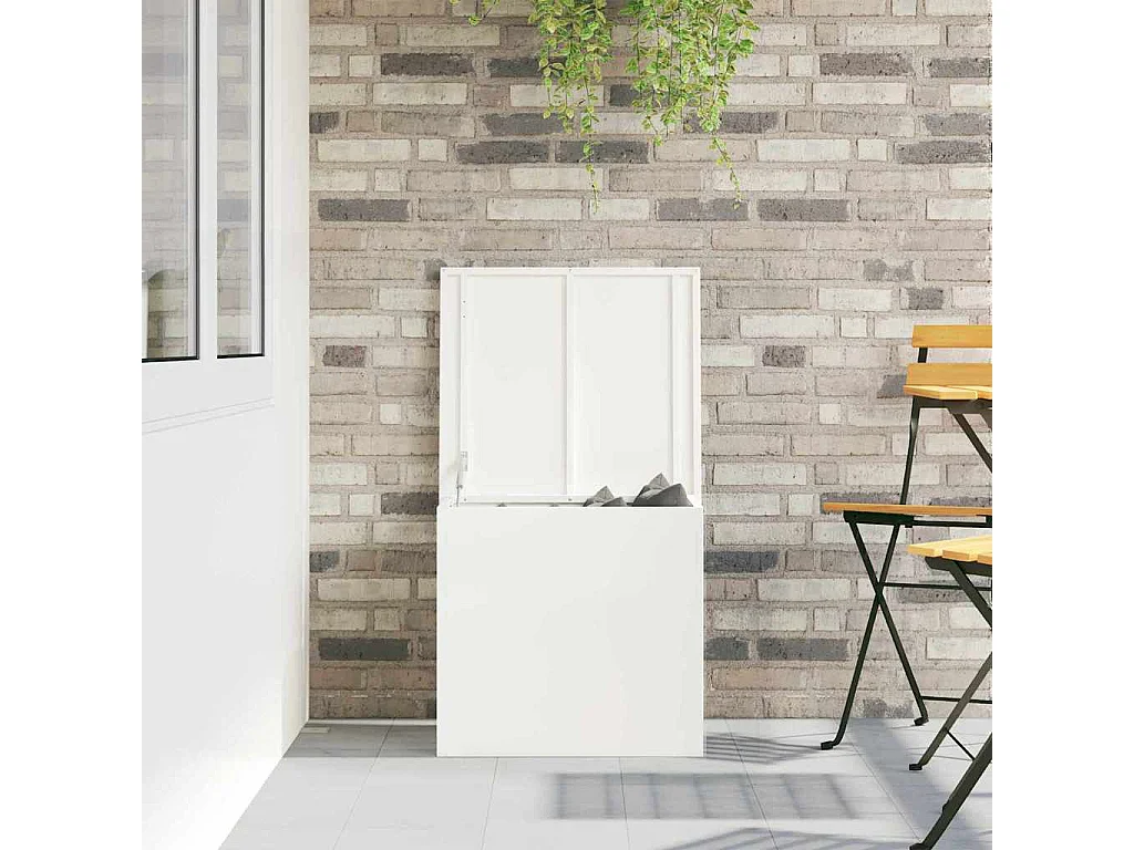 Boîte de Rangement Extérieure Blanc 55 x 50.5 x 50 cm