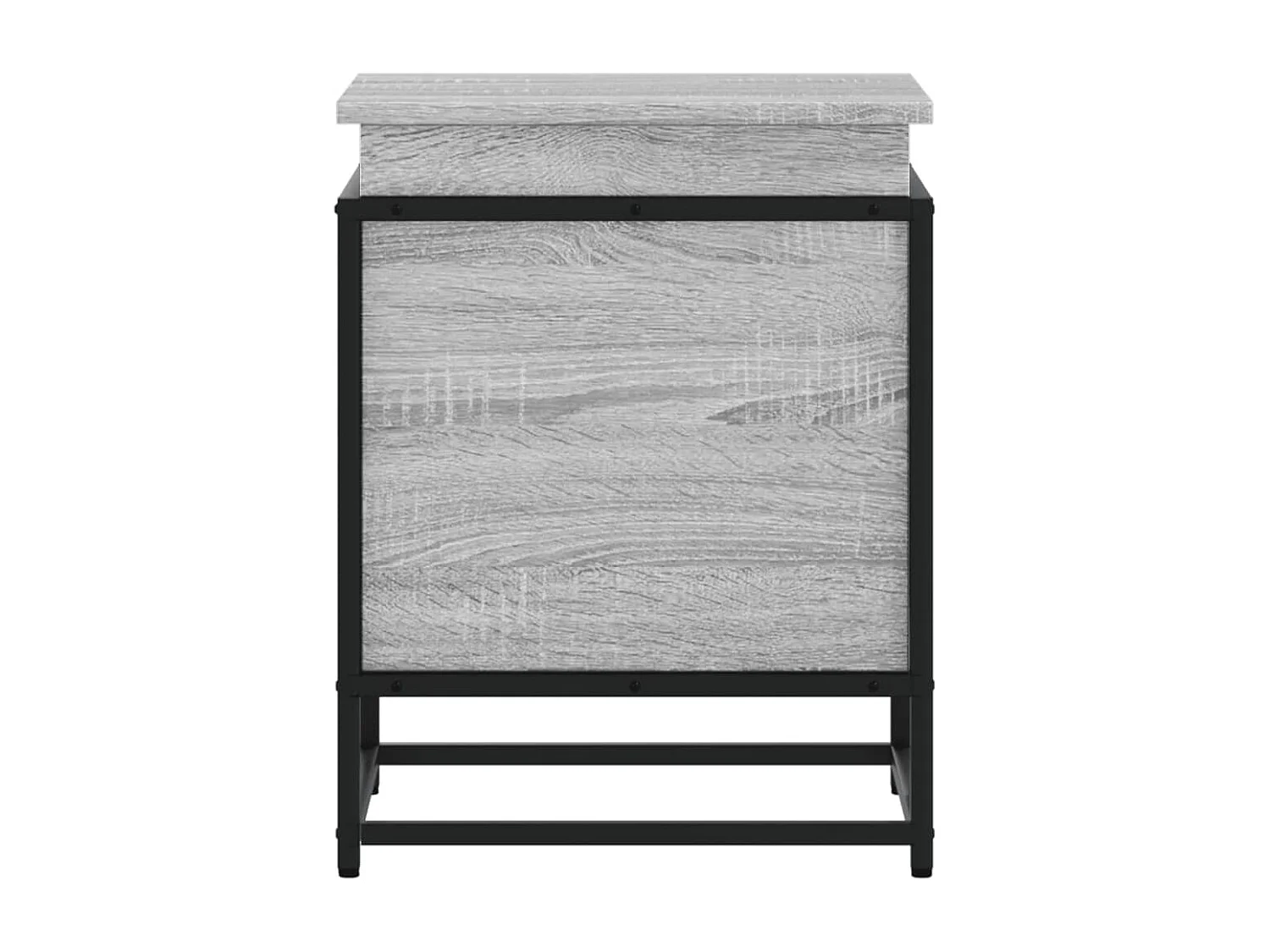 Boîte de rangement avec couvercle sonoma gris bois d’ingénierie