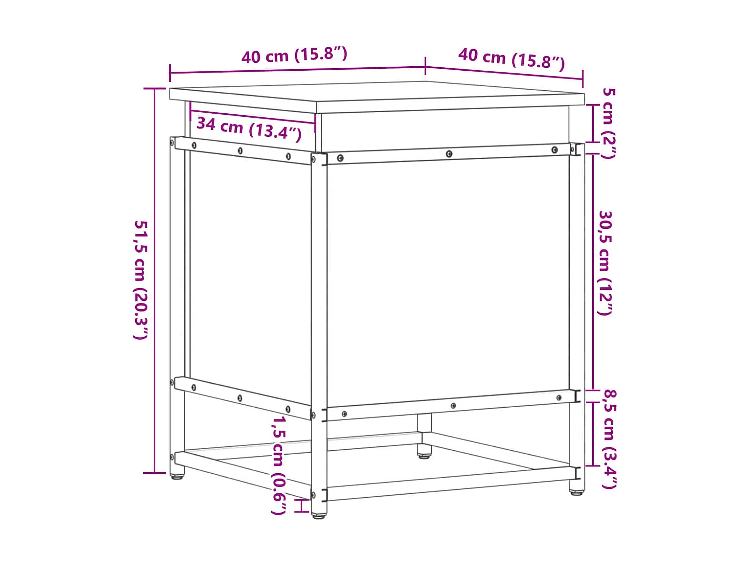Boîte de rangement avec couvercle sonoma gris bois d’ingénierie