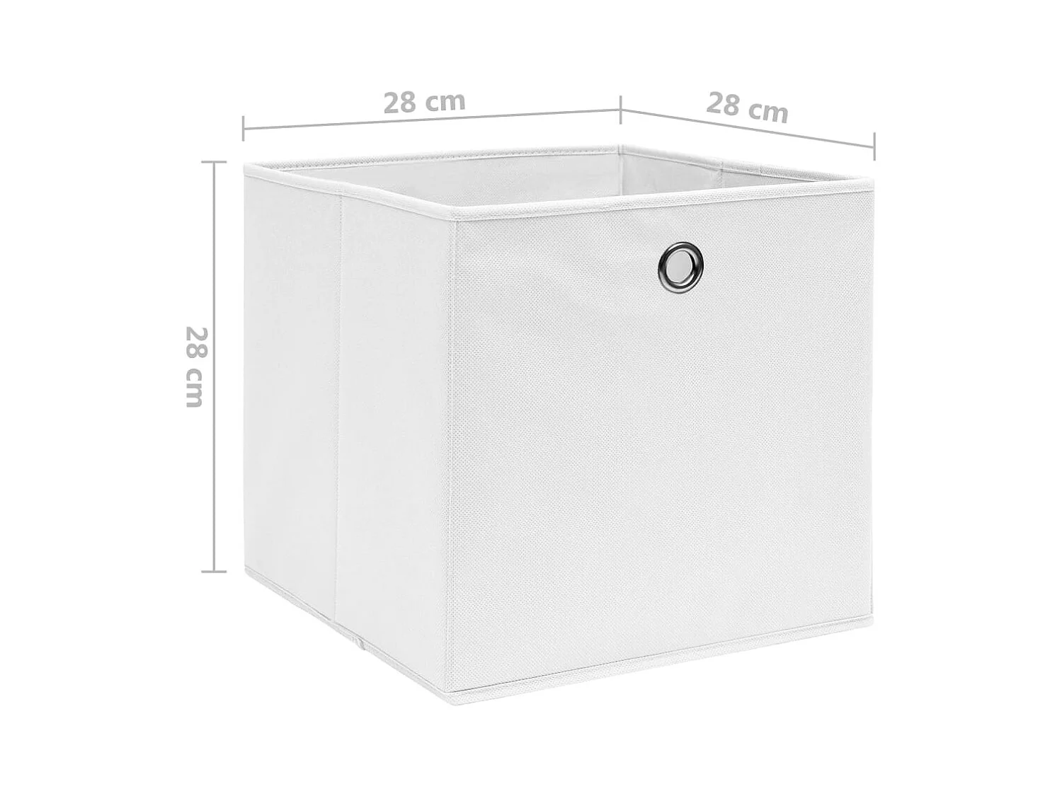 Boîtes de rangement 4 pcs Tissu intissé 28x28x28 cm Blanc