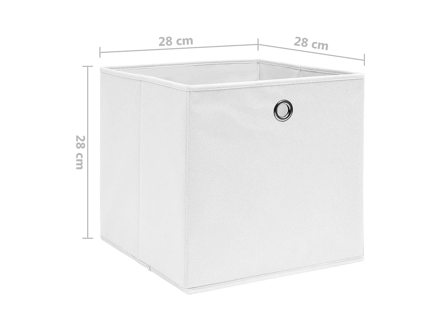 Boîtes de rangement 4 pcs Tissu intissé 28x28x28 cm Blanc