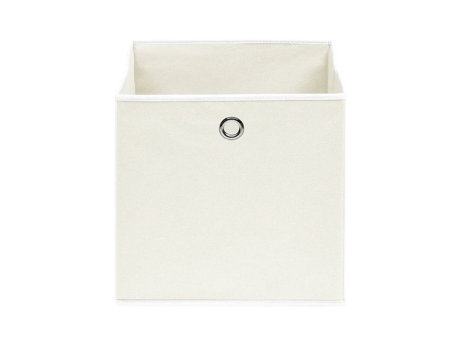 Cajas de almacenaje 4 uds Blanco 32x32x32 cm Tela
