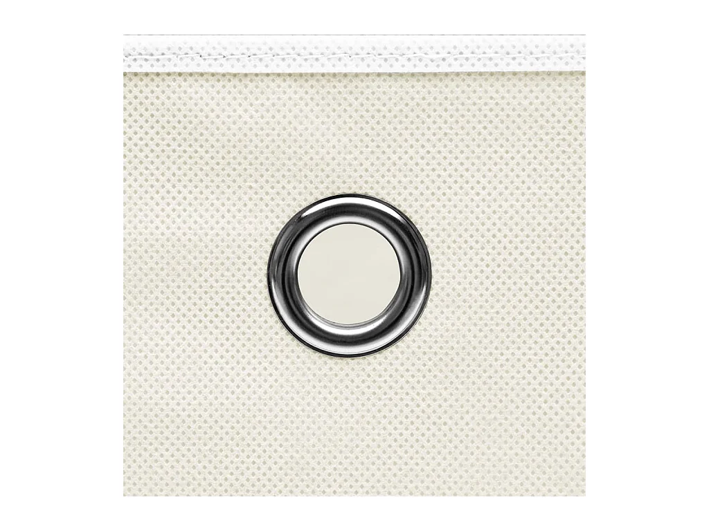 Cajas de almacenaje 4 uds Blanco 32x32x32 cm Tela