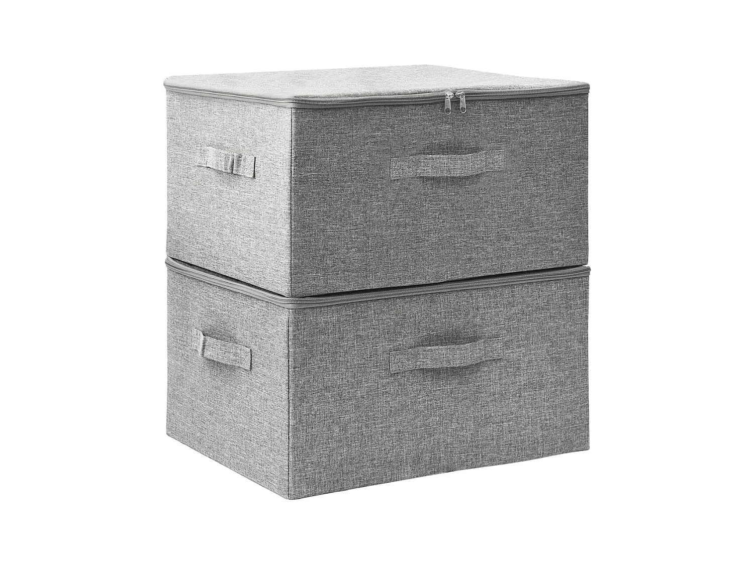 Boîtes de rangement 2 pcs Tissu 43x34x23 cm Gris
