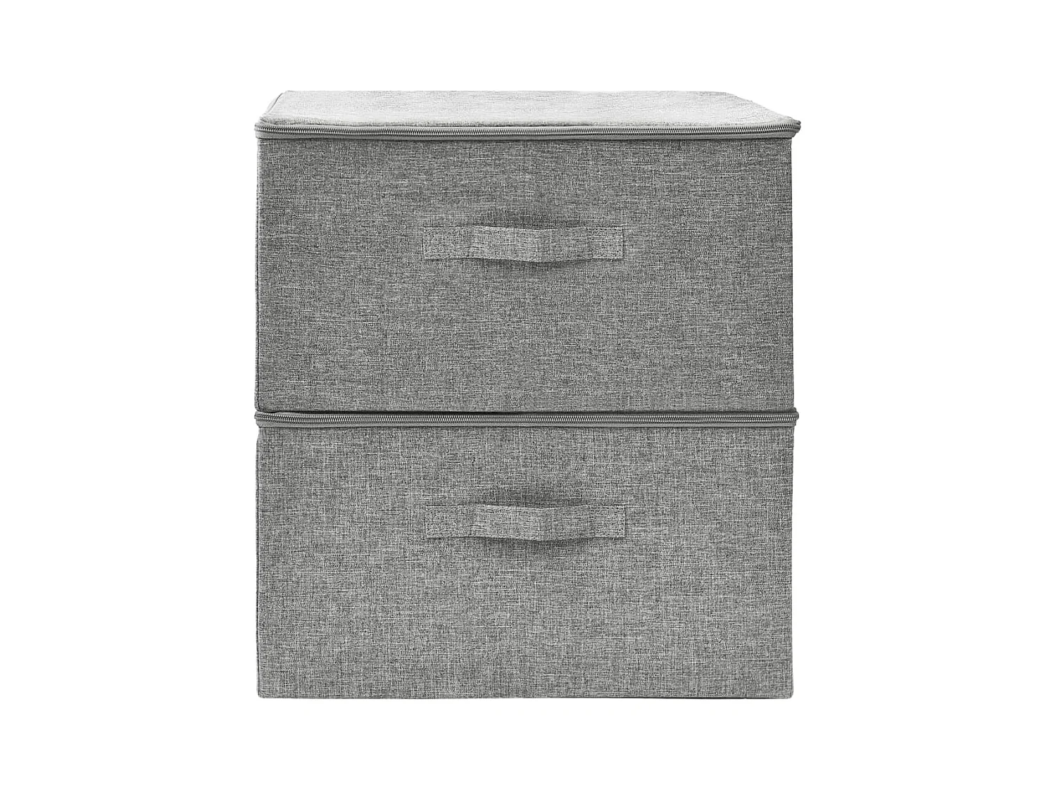 Boîtes de rangement 2 pcs Tissu 43x34x23 cm Gris