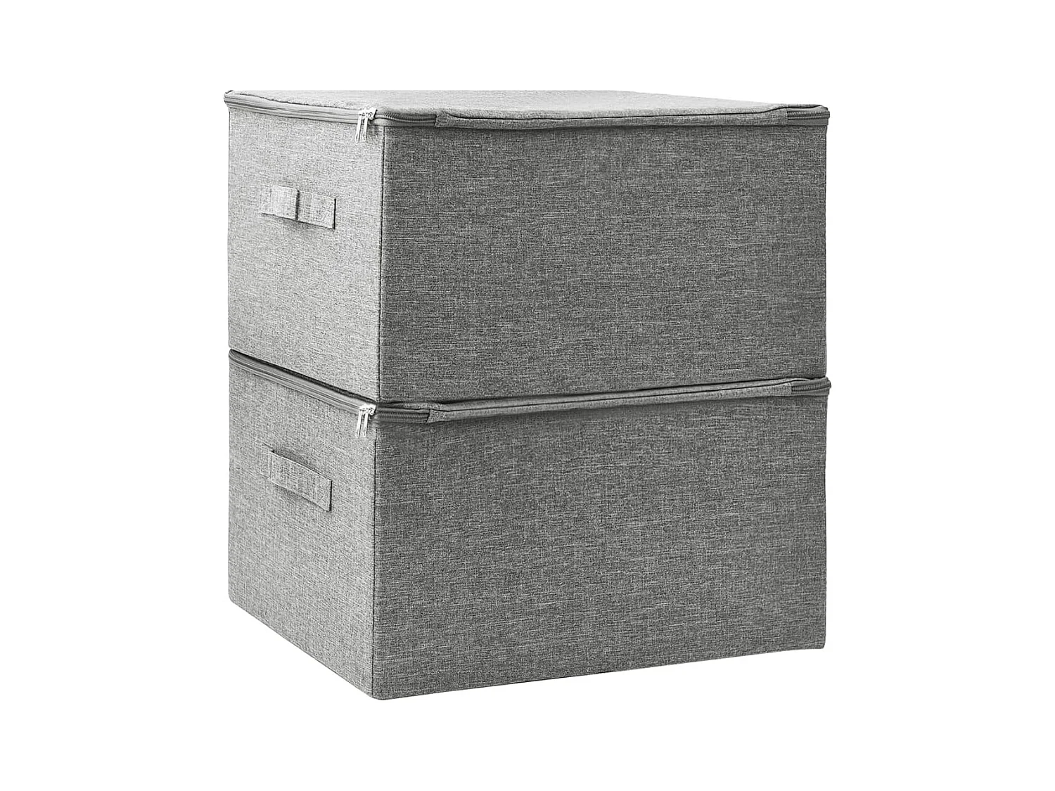 Boîtes de rangement 2 pcs Tissu 43x34x23 cm Gris